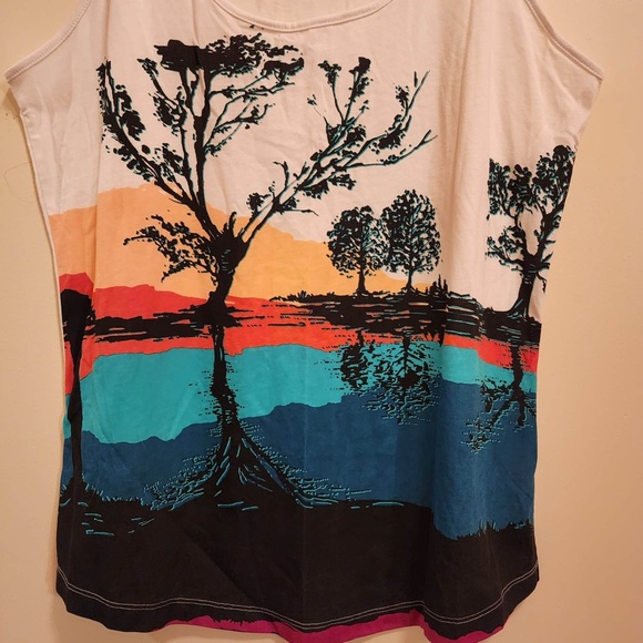Banana Republic Sunset Scene Tank Top M - Picture 2 of 4